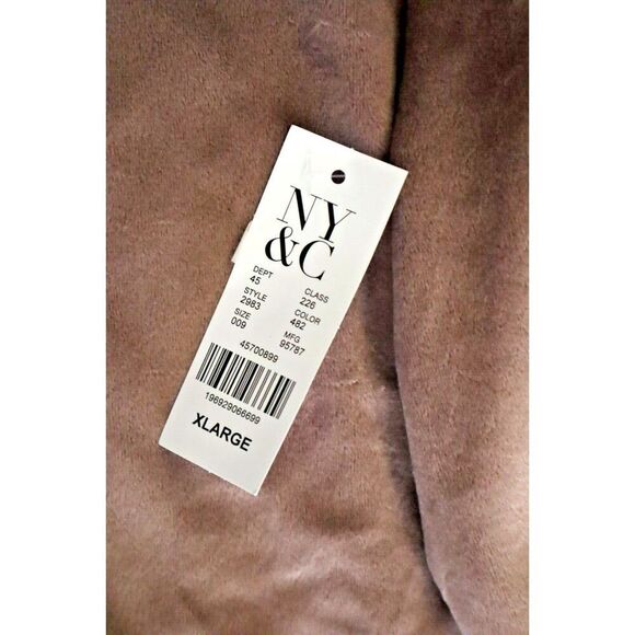 New York & Company 2983-482 Women's Sz XL Brown Velour Hooded Zip-Front Jacket - Picture 7 of 10